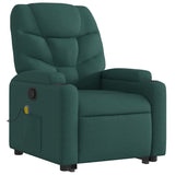 Fauteuil inclinable de massage Vert foncé Tissu
