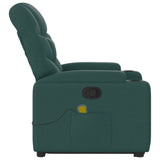 Fauteuil inclinable de massage Vert foncé Tissu