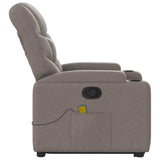 Fauteuil inclinable de massage Taupe Tissu