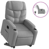 Fauteuil inclinable électrique gris clair tissu