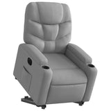 Fauteuil inclinable électrique gris clair tissu