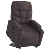 Fauteuil inclinable électrique marron foncé tissu