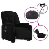 Fauteuil inclinable de massage électrique Noir Tissu