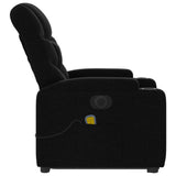 Fauteuil inclinable de massage électrique Noir Tissu