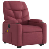 Fauteuil inclinable de massage électrique Rouge bordeaux Tissu