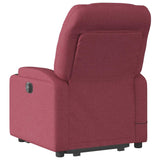 Fauteuil inclinable de massage électrique Rouge bordeaux Tissu