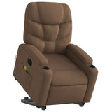 Fauteuil inclinable de massage électrique Marron Tissu