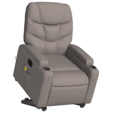 Fauteuil inclinable de massage électrique Taupe Tissu