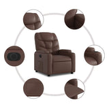 Fauteuil inclinable électrique Marron Similicuir