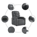 Fauteuil inclinable électrique Gris Similicuir