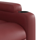 Fauteuil de massage inclinable électrique rouge bordeaux
