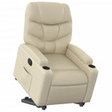 Fauteuil inclinable Crème Similicuir