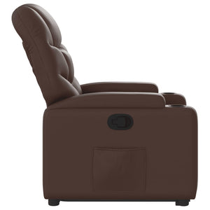 Fauteuil inclinable marron similicuir