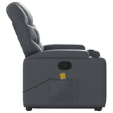 Fauteuil inclinable de massage Gris Similicuir