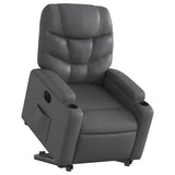 Fauteuil inclinable électrique gris similicuir