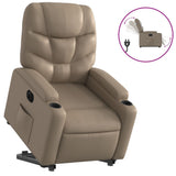 Fauteuil inclinable électrique cappuccino similicuir