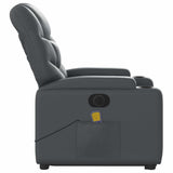Fauteuil inclinable de massage électrique gris similicuir
