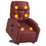Fauteuil inclinable de massage électrique rouge bordeaux