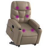 Fauteuil inclinable de massage électrique cappuccino similicuir
