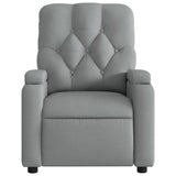 Fauteuil inclinable électrique Gris clair Tissu