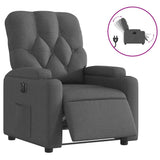 Fauteuil inclinable électrique Gris foncé Tissu