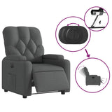Fauteuil inclinable électrique Gris foncé Tissu
