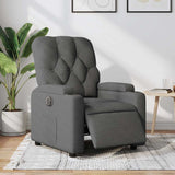 Fauteuil inclinable électrique Gris foncé Tissu