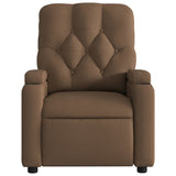 Fauteuil inclinable électrique Marron Tissu