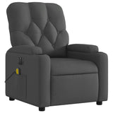 Fauteuil inclinable de massage électrique gris foncé tissu