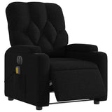 Fauteuil de massage inclinable électrique Noir Tissu