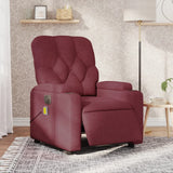 Fauteuil de massage inclinable électrique Rouge bordeaux Tissu