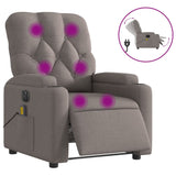 Fauteuil de massage inclinable électrique Taupe Tissu