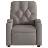 Fauteuil de massage inclinable électrique Taupe Tissu