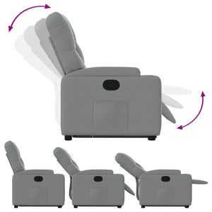 Fauteuil inclinable Gris clair Tissu