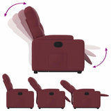 Fauteuil inclinable rouge bordeaux tissu