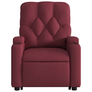 Fauteuil inclinable rouge bordeaux tissu