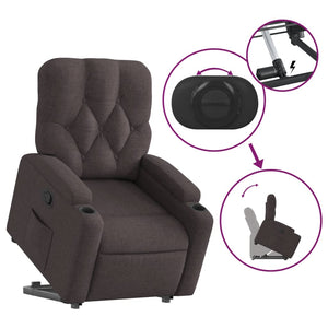 Fauteuil inclinable marron foncé tissu