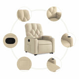 Fauteuil inclinable Crème Tissu
