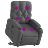Fauteuil de massage inclinable Gris foncé Tissu