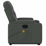 Fauteuil de massage inclinable Gris foncé Tissu