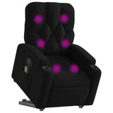 Fauteuil de massage inclinable Noir Tissu