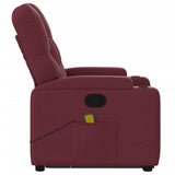 Fauteuil inclinable de massage Rouge bordeaux Tissu