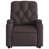Fauteuil inclinable de massage Marron foncé Tissu