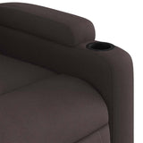 Fauteuil inclinable de massage Marron foncé Tissu