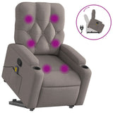 Fauteuil inclinable de massage Taupe Tissu