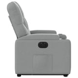 Fauteuil inclinable électrique gris clair tissu