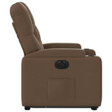 Fauteuil inclinable électrique marron tissu