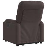 Fauteuil inclinable électrique marron foncé tissu