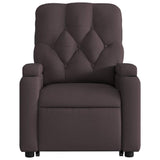 Fauteuil inclinable électrique marron foncé tissu