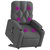 Fauteuil inclinable de massage électrique Gris foncé Tissu